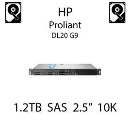 1.2TB 2.5" dedykowany dysk serwerowy SAS do serwera HP ProLiant DL20 G9, HDD Enterprise 10k, 6Gbps - 697574-B21