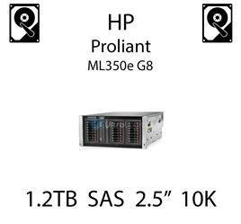 1.2TB 2.5" dedykowany dysk serwerowy SAS do serwera HP ProLiant ML350e G8, HDD Enterprise 10k, 12Gbps - 781518-B21 (REF)