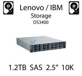 1.2TB 2.5" dedykowany dysk serwerowy SAS do serwera Lenovo / IBM Storage DS3400, HDD Enterprise 10k, 600MB/s - 00AD075