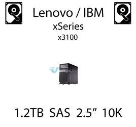 1.2TB 2.5" dedykowany dysk serwerowy SAS do serwera Lenovo / IBM System x3100, HDD Enterprise 10k, 600MB/s - 00AD085