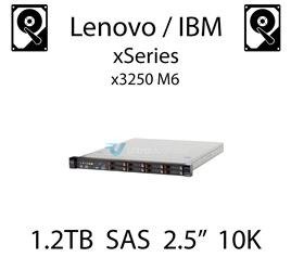 1.2TB 2.5" dedykowany dysk serwerowy SAS do serwera Lenovo / IBM System x3250 M6, HDD Enterprise 10k, 1.2GB/s - 00WG700