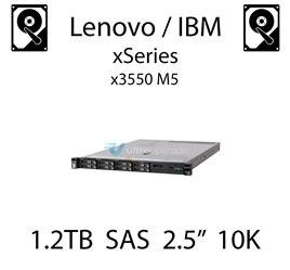 1.2TB 2.5" dedykowany dysk serwerowy SAS do serwera Lenovo / IBM System x3550 M5, HDD Enterprise 10k, 1.2GB/s - 00NA261