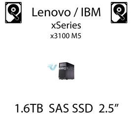 1.6TB 2.5" dedykowany dysk serwerowy SAS do serwera Lenovo / IBM System x3100 M5, SSD Enterprise , 600MB/s - 49Y6195