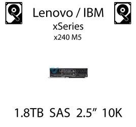 1.8TB 2.5" dedykowany dysk serwerowy SAS do serwera Lenovo / IBM xSeries x240 M5, HDD Enterprise 10k, 1.2GB/s - 00NA271