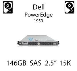 146GB 2.5" dedykowany dysk serwerowy SAS do serwera Dell PowerEdge 1950, HDD Enterprise 15k, 6Gbps - K532N (REF)