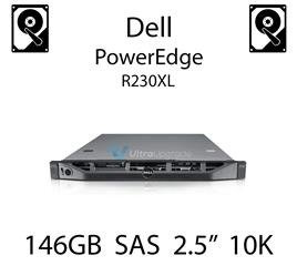 146GB 2.5" dedykowany dysk serwerowy SAS do serwera Dell PowerEdge R230XL, HDD Enterprise 10k, 300MB/s - CM318 (REF)