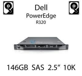 146GB 2.5" dedykowany dysk serwerowy SAS do serwera Dell PowerEdge R320, HDD Enterprise 10k, 300MB/s - CM318 (REF)