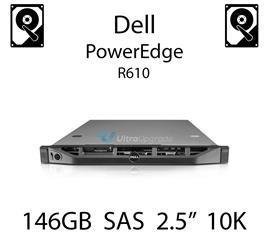 146GB 2.5" dedykowany dysk serwerowy SAS do serwera Dell PowerEdge R610, HDD Enterprise 10k, 300MB/s - CM318 (REF)