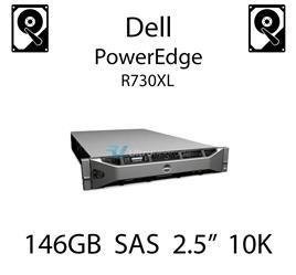 146GB 2.5" dedykowany dysk serwerowy SAS do serwera Dell PowerEdge R730XL, HDD Enterprise 10k, 300MB/s - CM318 (REF)