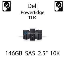 146GB 2.5" dedykowany dysk serwerowy SAS do serwera Dell PowerEdge T110, HDD Enterprise 10k, 300MB/s - CM318 (REF)