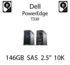 146GB 2.5" dedykowany dysk serwerowy SAS do serwera Dell PowerEdge T330, HDD Enterprise 10k, 600MB/s - X829K (REF)