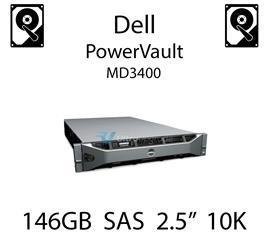 146GB 2.5" dedykowany dysk serwerowy SAS do serwera Dell PowerVault MD3400, HDD Enterprise 10k, 300MB/s - CM318 (REF)