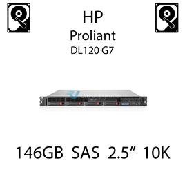 146GB 2.5" dedykowany dysk serwerowy SAS do serwera HP ProLiant DL120 G7, HDD Enterprise 10k - 507125-B21