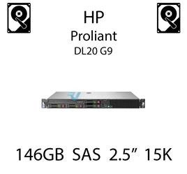 146GB 2.5" dedykowany dysk serwerowy SAS do serwera HP ProLiant DL20 G9, HDD Enterprise 15k - 652605-B21