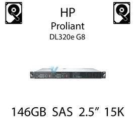 146GB 2.5" dedykowany dysk serwerowy SAS do serwera HP ProLiant DL320e G8, HDD Enterprise 15k - 652605-B21 (REF)