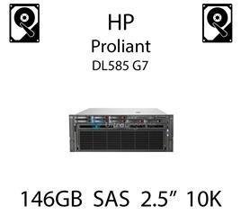 146GB 2.5" dedykowany dysk serwerowy SAS do serwera HP ProLiant DL585 G7, HDD Enterprise 10k - 507125-B21 (REF)