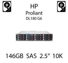 146GB 2.5" dedykowany dysk serwerowy SAS do serwera HP Proliant DL180 G6, HDD Enterprise 10k, 3072MB/s - 418399-001 (REF)