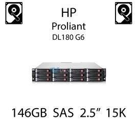 146GB 2.5" dedykowany dysk serwerowy SAS do serwera HP Proliant DL180 G6, HDD Enterprise 15k - 504062-B21 (REF)