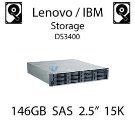 146GB 2.5" dedykowany dysk serwerowy SAS do serwera Lenovo / IBM Storage DS3400, HDD Enterprise 15k, 600MB/s - 42D0677