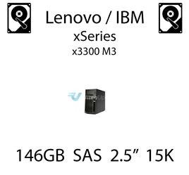 146GB 2.5" dedykowany dysk serwerowy SAS do serwera Lenovo / IBM System x3300 M3, HDD Enterprise 15k, 600MB/s - 42D0677