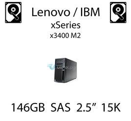 146GB 2.5" dedykowany dysk serwerowy SAS do serwera Lenovo / IBM System x3400 M2, HDD Enterprise 15k, 600MB/s - 42D0677