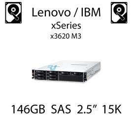 146GB 2.5" dedykowany dysk serwerowy SAS do serwera Lenovo / IBM System x3620 M3, HDD Enterprise 15k, 600MB/s - 44W2294