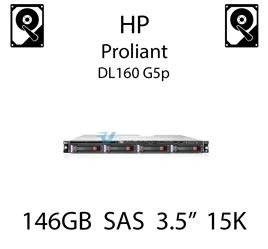 146GB 3.5" dedykowany dysk serwerowy SAS do serwera HP ProLiant DL160 G5p, HDD Enterprise 15k, 3072MB/s - 375872-B21