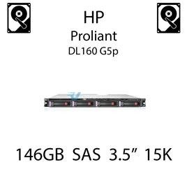 146GB 3.5" dedykowany dysk serwerowy SAS do serwera HP ProLiant DL160 G5p, HDD Enterprise 15k, 3072MB/s - 389344-001