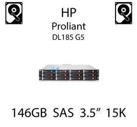 146GB 3.5" dedykowany dysk serwerowy SAS do serwera HP ProLiant DL185 G5, HDD Enterprise 15k, 3072MB/s - 384854-B21 (REF)