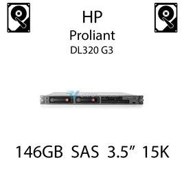 146GB 3.5" dedykowany dysk serwerowy SAS do serwera HP ProLiant DL320 G3, HDD Enterprise 15k, 3072MB/s - 376595-001