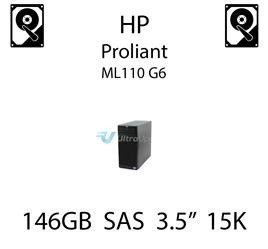 146GB 3.5" dedykowany dysk serwerowy SAS do serwera HP ProLiant ML110 G6, HDD Enterprise 15k, 3072MB/s - 417855-B21