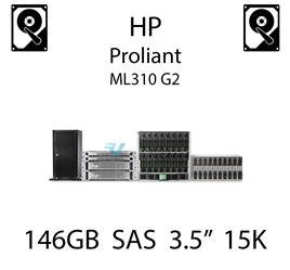 146GB 3.5" dedykowany dysk serwerowy SAS do serwera HP ProLiant ML310 G2, HDD Enterprise 15k, 3072MB/s - 376595-001