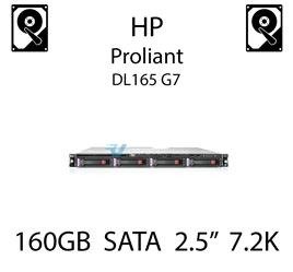 160GB 2.5" dedykowany dysk serwerowy SATA do serwera HP ProLiant DL165 G7, HDD Enterprise 7.2k, 3GB/s - 530932-001