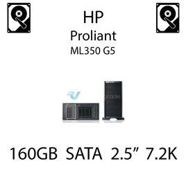 160GB 2.5" dedykowany dysk serwerowy SATA do serwera HP ProLiant ML350 G5, HDD Enterprise 7.2k, 3GB/s - 530888-B21