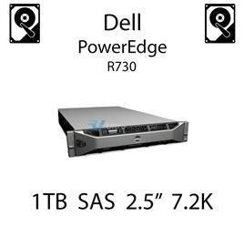 1TB 2.5" dedykowany dysk serwerowy SAS do serwera Dell PowerEdge R730, HDD Enterprise 7.2k - 400-AEFN (REF)