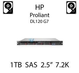 1TB 2.5" dedykowany dysk serwerowy SAS do serwera HP ProLiant DL120 G7, HDD Enterprise 7.2k - 605835-B21