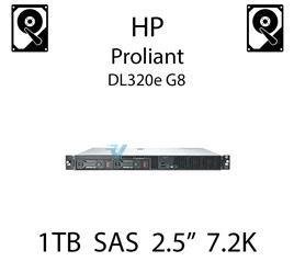 1TB 2.5" dedykowany dysk serwerowy SAS do serwera HP ProLiant DL320e G8, HDD Enterprise 7.2k, 12Gbps - 765872-001 (REF)