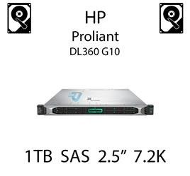 1TB 2.5" dedykowany dysk serwerowy SAS do serwera HP ProLiant DL360 G10, HDD Enterprise 7.2k, 12Gbps - 832984-001