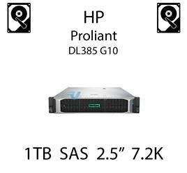 1TB 2.5" dedykowany dysk serwerowy SAS do serwera HP ProLiant DL385 G10, HDD Enterprise 7.2k, 12Gbps - 765464-B21 (REF)