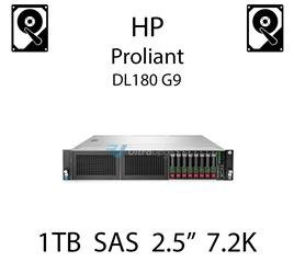 1TB 2.5" dedykowany dysk serwerowy SAS do serwera HP Proliant DL180 G9, HDD Enterprise 7.2k, 12Gbps - 765872-001