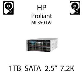 1TB 2.5" dedykowany dysk serwerowy SATA do serwera HP Proliant ML350 G9, HDD Enterprise 7.2k, 6Gbps - 765868-001