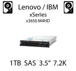 1TB 3.5" dedykowany dysk serwerowy SAS do serwera Lenovo / IBM System x3650 M4HD, HDD Enterprise 7.2k, 600MB/s - 90Y8567