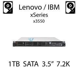 1TB 3.5" dedykowany dysk serwerowy SATA do serwera Lenovo / IBM System x3550, HDD Enterprise 7.2k, 600MB/s - 81Y9790 (REF)