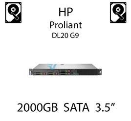 2000GB 3.5" dedykowany dysk serwerowy SATA do serwera HP ProLiant DL20 G9, HDD Enterprise 7.2k, 6Gbps - 658079-B21