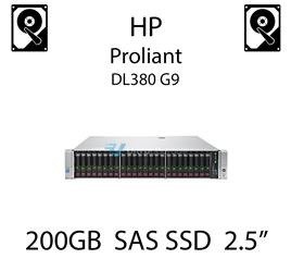 200GB 2.5" dedykowany dysk serwerowy SAS do serwera HP ProLiant DL380 G9, SSD Enterprise  - 653961-001