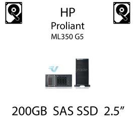 200GB 2.5" dedykowany dysk serwerowy SAS do serwera HP ProLiant ML350 G5, SSD Enterprise  - 632492-B21