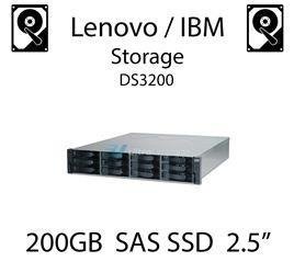 200GB 2.5" dedykowany dysk serwerowy SAS do serwera Lenovo / IBM Storage DS3200, SSD Enterprise , 600MB/s - 49Y6129 (REF)