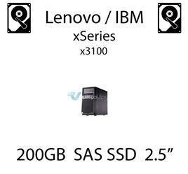 200GB 2.5" dedykowany dysk serwerowy SAS do serwera Lenovo / IBM System x3100, SSD Enterprise , 600MB/s - 49Y6129 (REF)