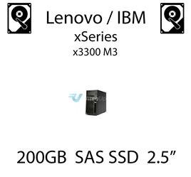 200GB 2.5" dedykowany dysk serwerowy SAS do serwera Lenovo / IBM System x3300 M3, SSD Enterprise , 600MB/s - 49Y6134