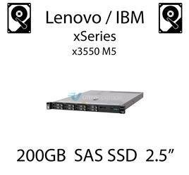 200GB 2.5" dedykowany dysk serwerowy SAS do serwera Lenovo / IBM System x3550 M5, SSD Enterprise , 1.2GB/s - 00FN379 (REF)